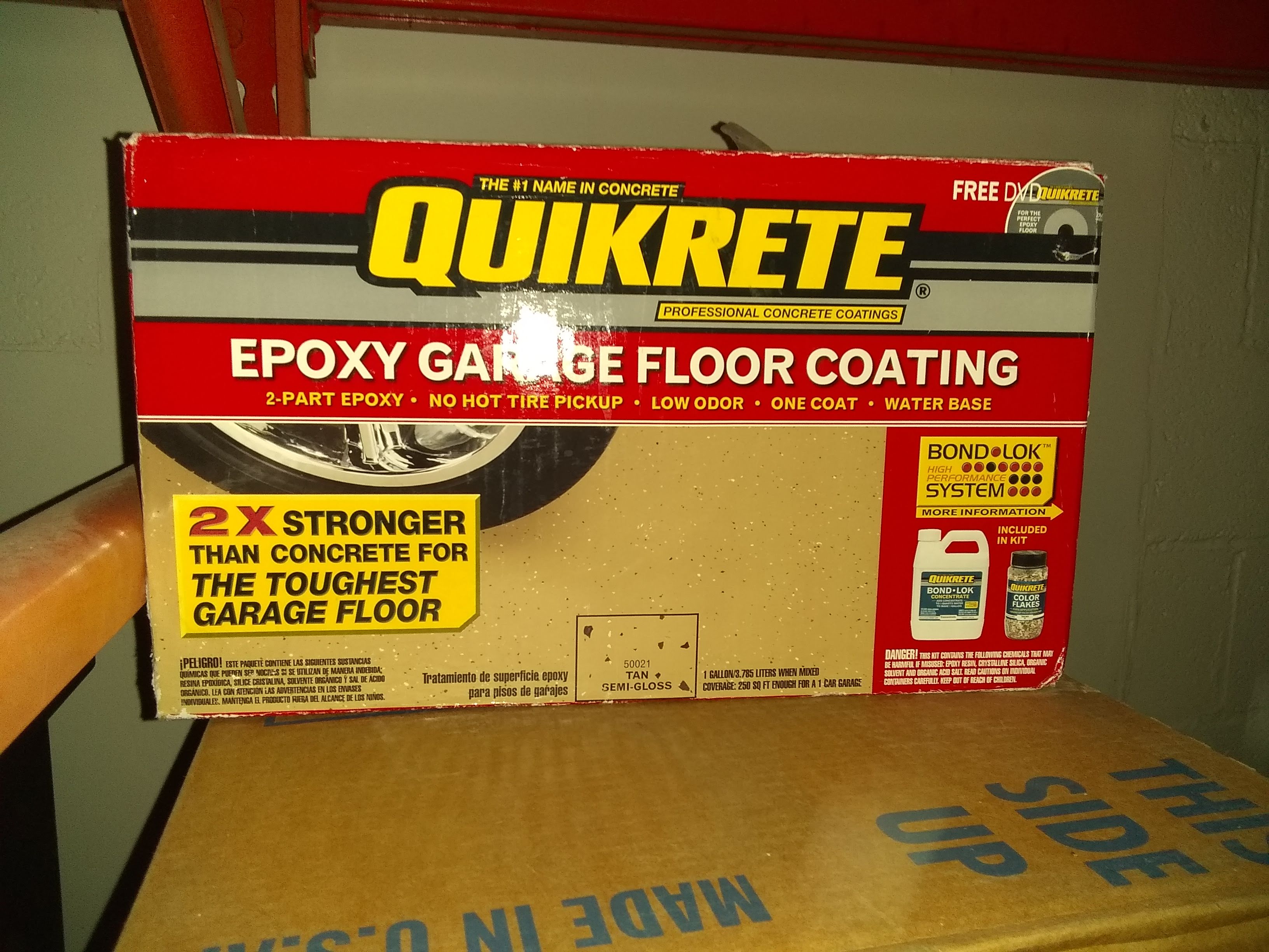 Epoxy floor coating, tan
